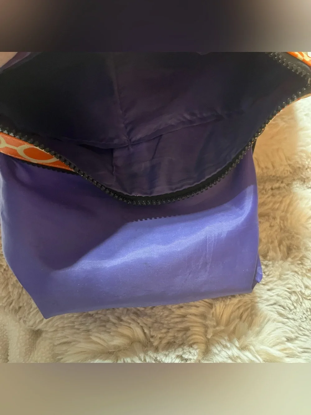 Orange Geometric Makeup Organizer Pouch 02-21